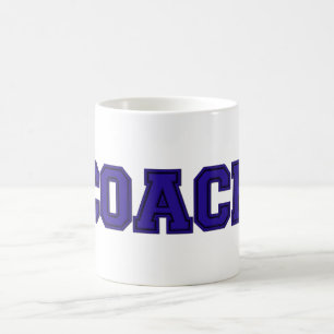 School Colors COACH Mug, Blue-Black Coffee Mug