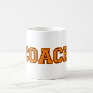 School Colors COACH Mug, Orange-Black Coffee Mug