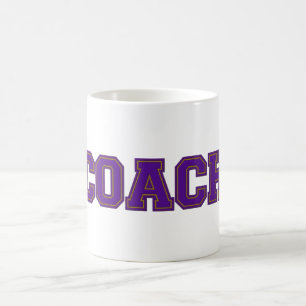 School Colors COACH Mug, Purple-Gold Coffee Mug