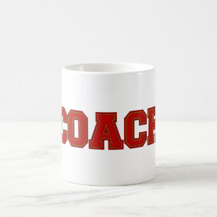 School Colors COACH Mug, Red-Gold Coffee Mug
