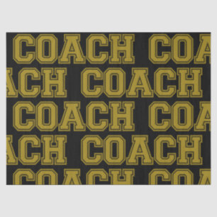 School Colors COACH Varsity Letters-Black-Gold Tissue Paper