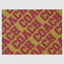 School Colors COACH Varsity Letters-Burgundy-Gold