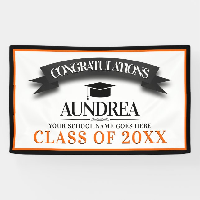 School Colors Congratulations Graduation Banner (Horizontal)