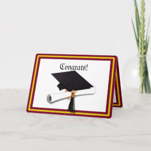 School Colors Gold & Red for The Graduate Card