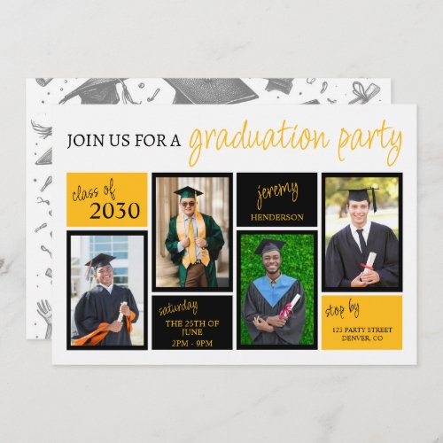 School Colors Graduation Party Invitation