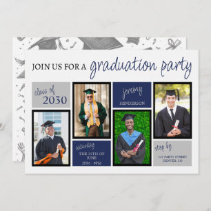 School Colors Graduation Party Invitation