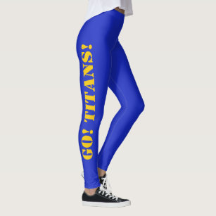 Blue and Gold Women's Leggings - Designer Leggings With Lots of Characters  - Sports Team Colors