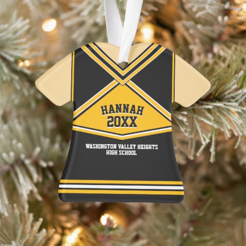 School Colors Personalized Cheerleader Uniform Ornament