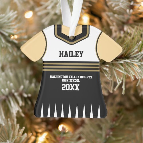 School Colors Personalized Cheerleader Uniform Ornament