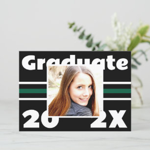 School Colors Photo Graduation Invitation
