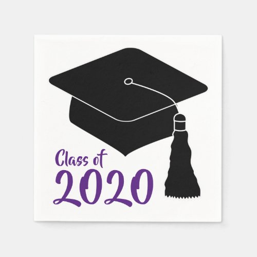 School Colors Purple Class Year Napkins