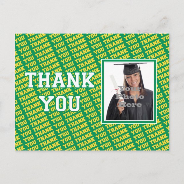 School Colors Thank You Postcard (Front)