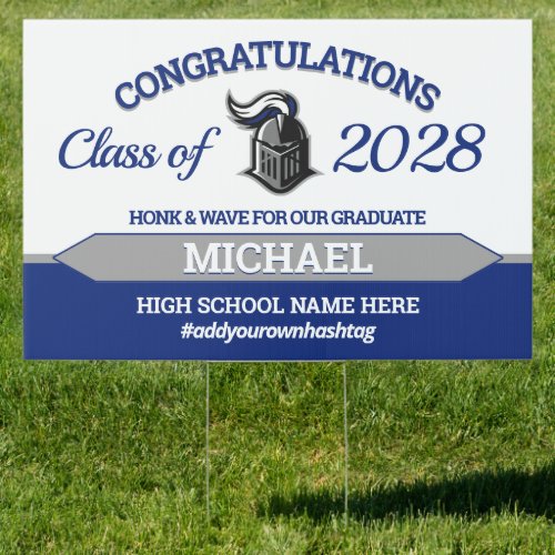 School Colors with Mascot Graduation Sign