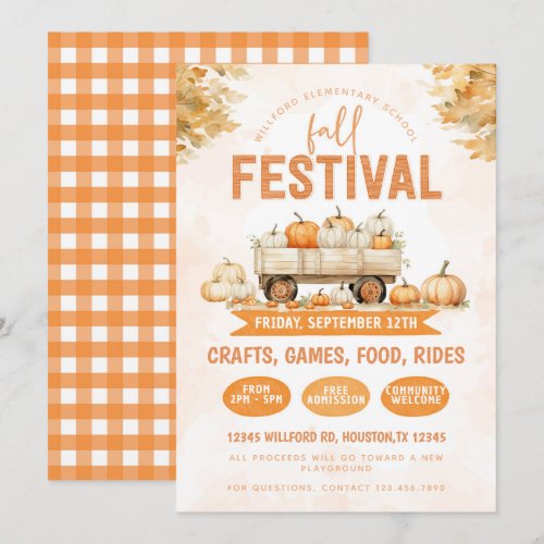 School Community Fall Festival Invitation