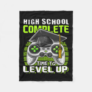 School Complete Video Game Senior Graduation Gift  Fleece Blanket