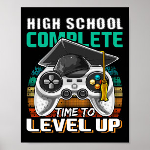 School Complete Video Game Senior Graduation Gift  Poster