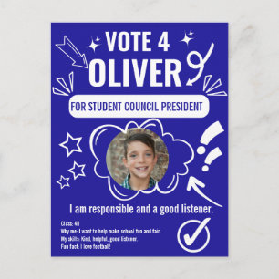 School Council Voting Template for Kids Postcard