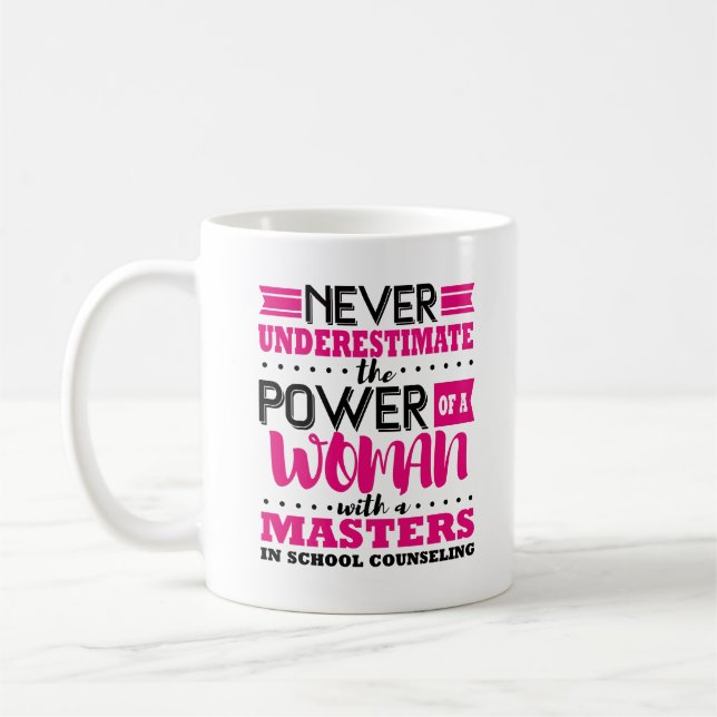 School Counseling Masters Counselor Graduation Coffee Mug (Left)