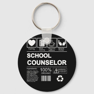 School Counselor 100% Organic Keychain