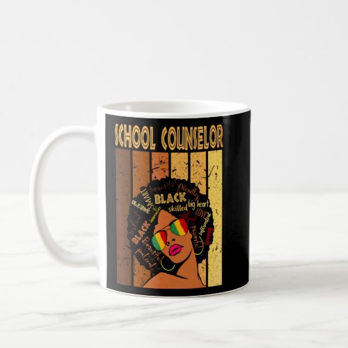 School Counselor Afro African American Black Histo Coffee Mug