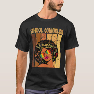 School Counselor Afro African American Black Histo T-Shirt