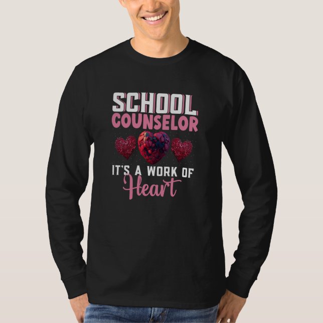 School Counselor Appreciation Valentine's Day Scho T-Shirt (Front)