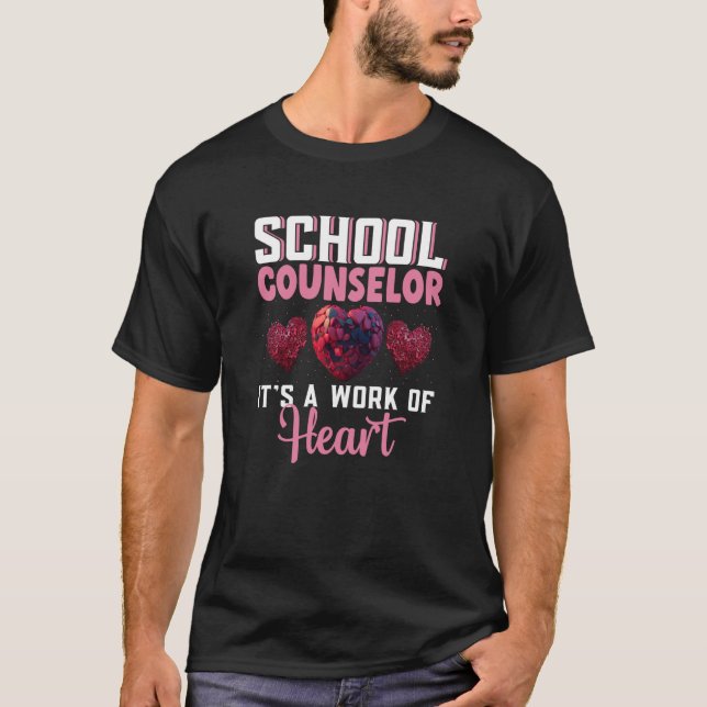 School Counselor Appreciation Valentine's Day Scho T-Shirt (Front)