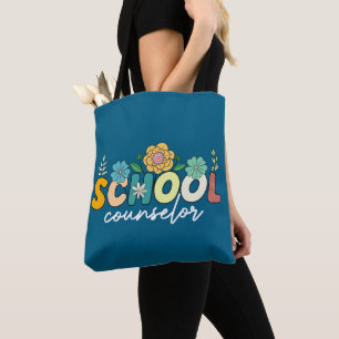 School Counselor Appreciation Wildflower Colorful Tote Bag