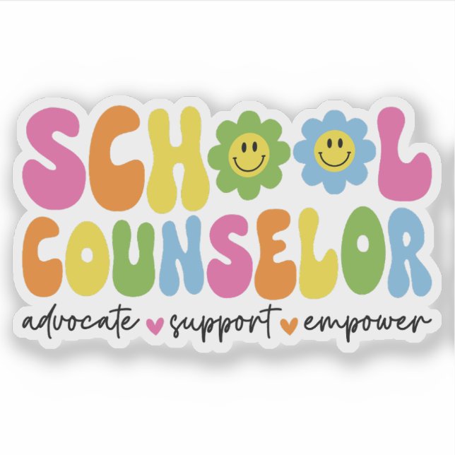 School Counselor Back To School Counseling Teacher Sticker (Front)