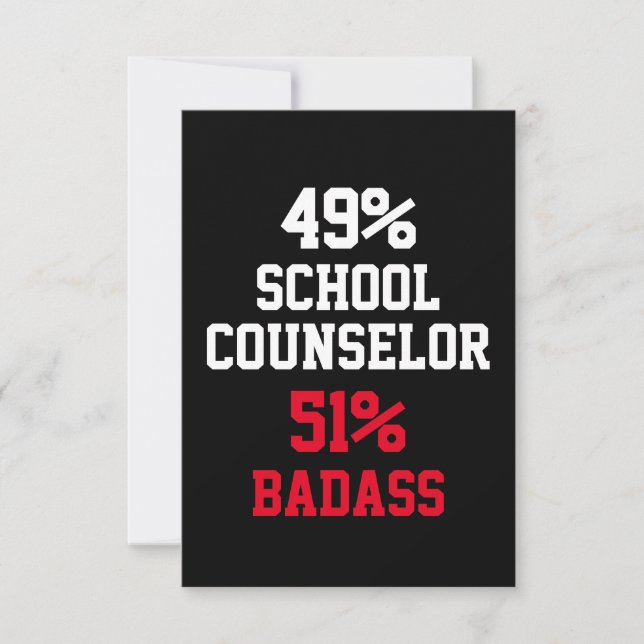 School Counselor Badass Card (Front)