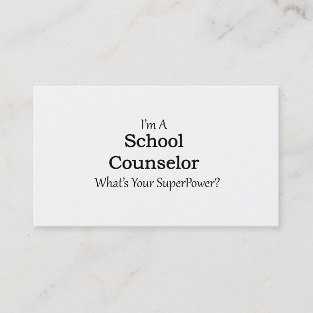 School Counselor Business Card (Front)