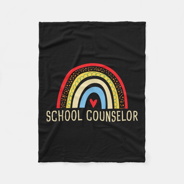School Counselor - Counseling Elementary Guidance  Fleece Blanket (Front)