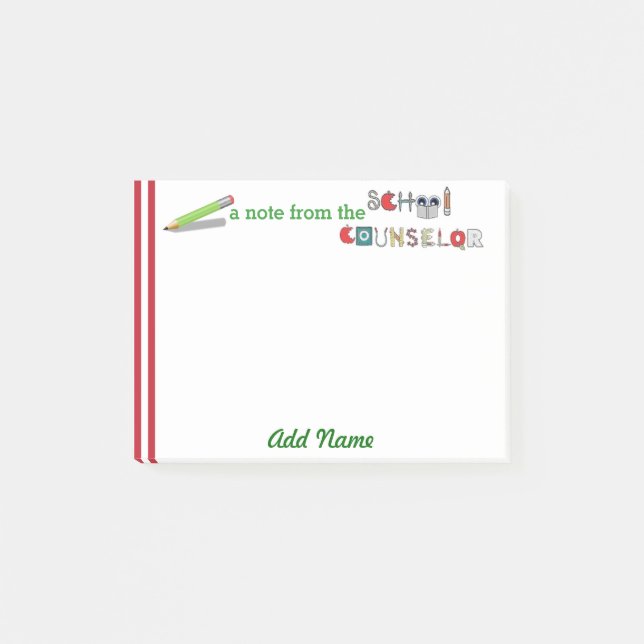 School Counselor Customized Post-it® Note (Front)
