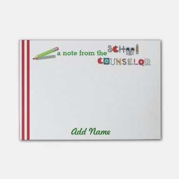 School Counselor Customized Post-it® Note by schoolpsychdesigns at Zazzle