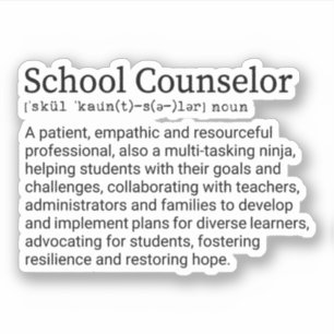 School Counselor Definition, School Counselor Gift Sticker