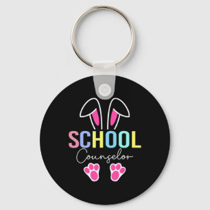 School Counselor Easter Teacher School Counseling  Keychain