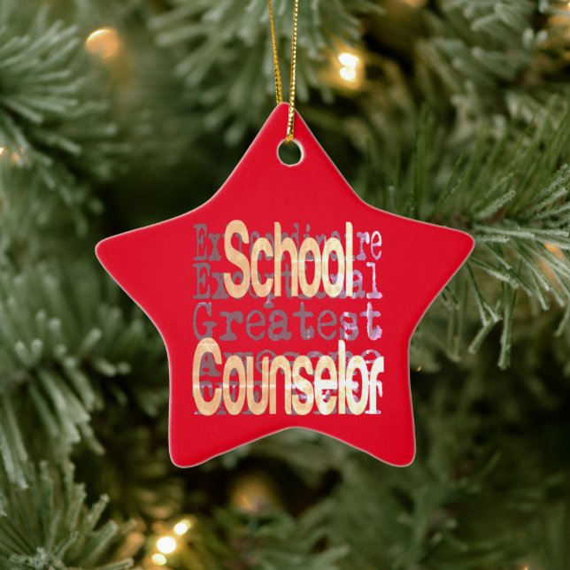 School Counselor Extraordinaire Ceramic Ornament (Tree)
