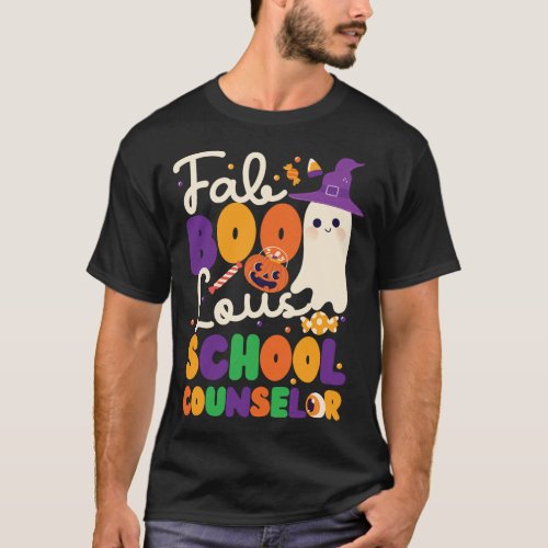 School Counselor Fab Boo Lous School Counselor T_Shirt