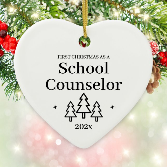 School Counselor First Christmas Ceramic Ornament (School Counselor First Christmas Ceramic Ornament
)