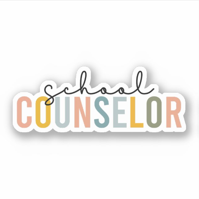 School Counselor, Gift For School Counselor Sticker (Front)