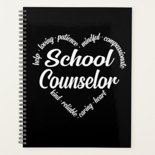 School Counselor Heart Word Cloud Planner