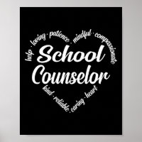 School Counselor Heart Word Cloud