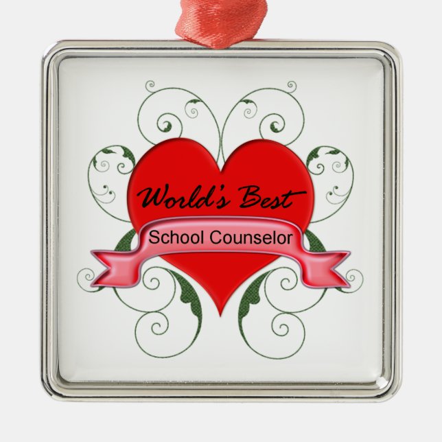 School Counselor Metal Ornament (Front)