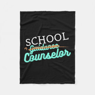 School Counselor Not Guidance Counselor Fleece Blanket