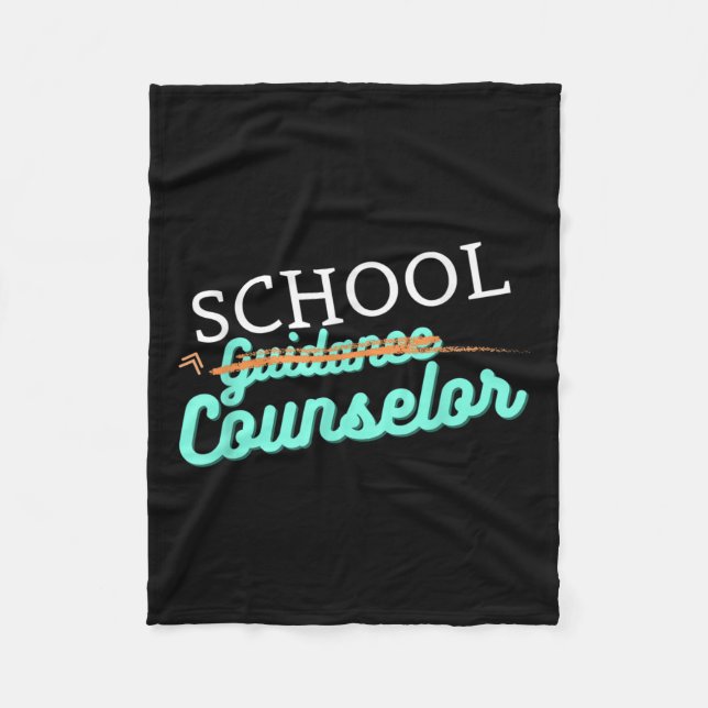 School Counselor Not Guidance Counselor  Fleece Blanket (Front)