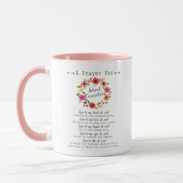 School Counselor Prayer Coffee Mug (Left)