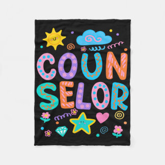 School Counselor Psychologist Therapist Teacher Ap Fleece Blanket