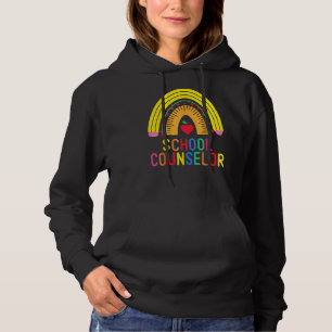 School Counselor Rainbow Appreciation Back To Scho Hoodie