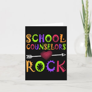 School Counselor Rock Heart Book School Counseling Card