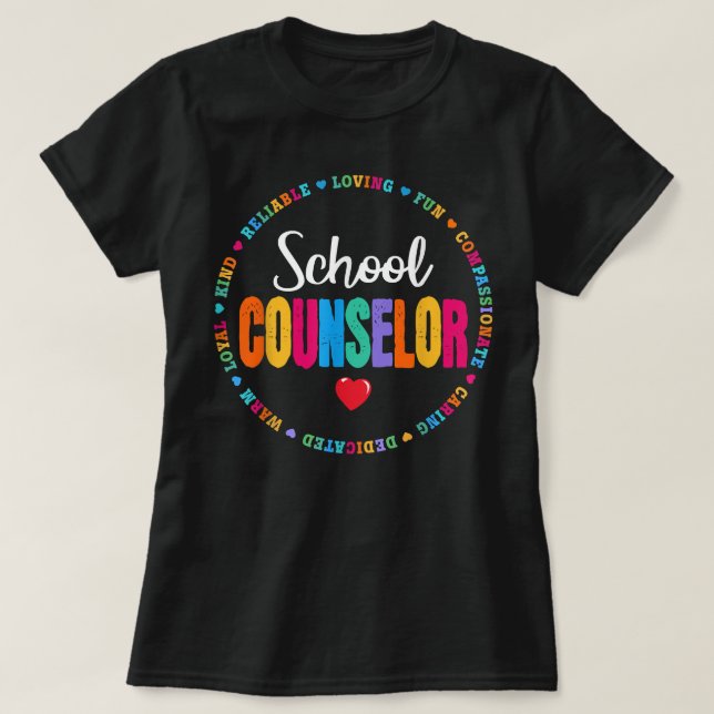 School Counselor Squad Life First 100 Last Day Cou T-Shirt (Design Front)